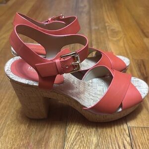 Coral Platform Sandals